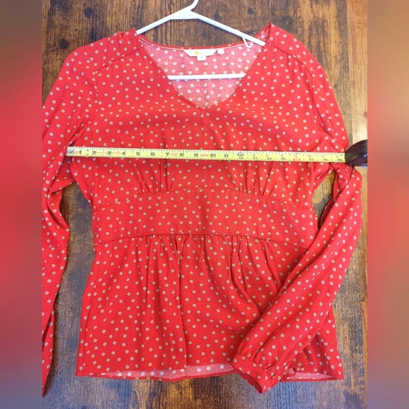 Boden polka dot gathered top Size 10 - Picture 3 of 10